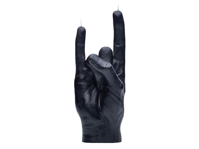 Mandatus Kerze You Rock Candle Hand, Schwarz
