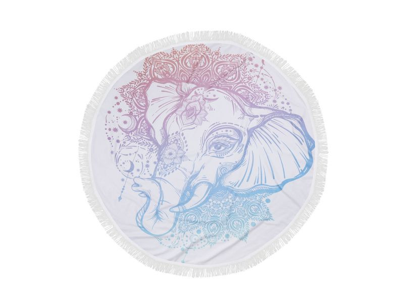 Foutastic Strandtuch Circle Elephant, Mehrfarbig