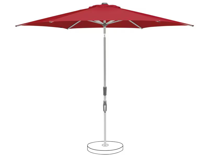 Suncomfort by Glatz Sonnenschirm Slide Ø 250 cm, Aurora Red