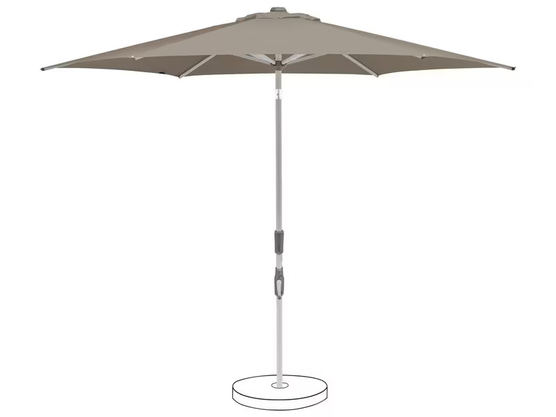 Suncomfort by Glatz Sonnenschirm Slide Ø 250 cm, Light Taupe