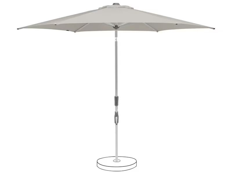 Suncomfort by Glatz Sonnenschirm Slide Ø 250 cm, Light Grey