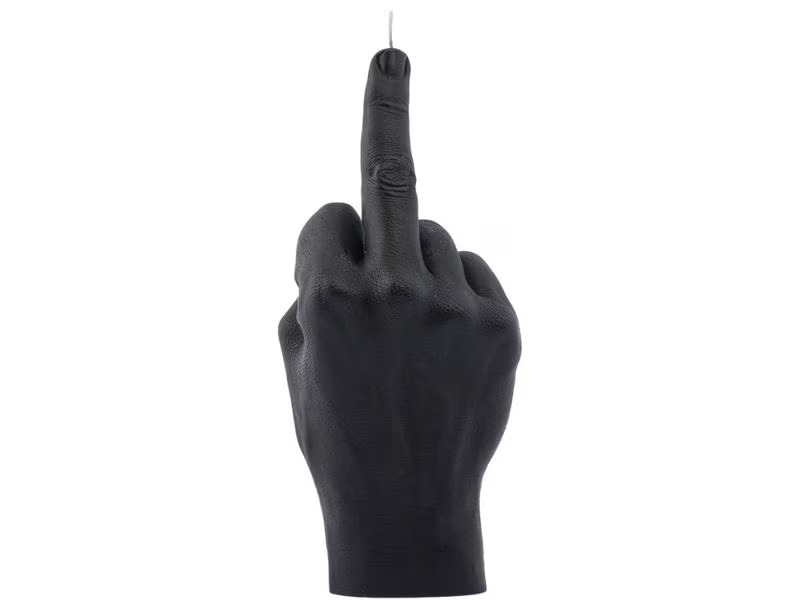 Mandatus Kerze Candle Hand F*ck you, Schwarz