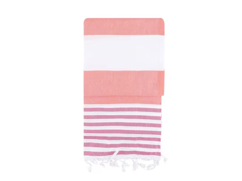 Foutastic Strandtuch Sultan Rosa; Weiss
