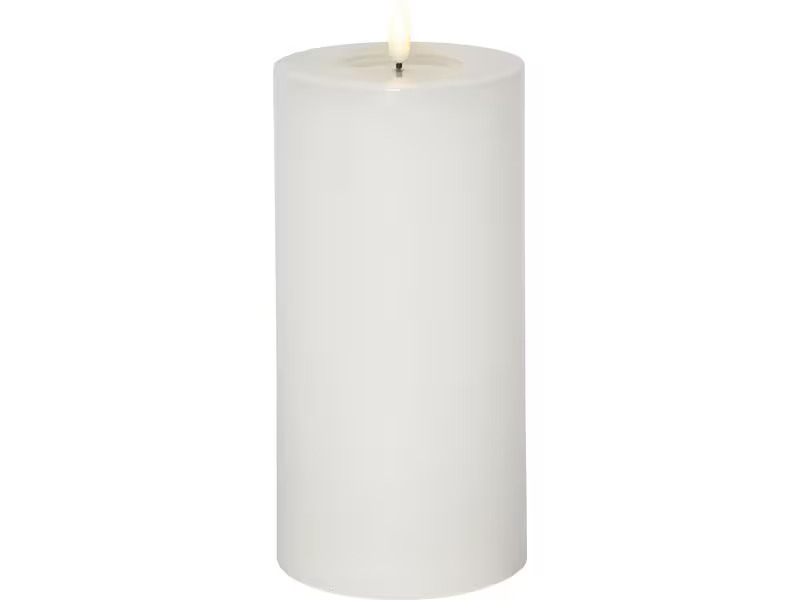 Star Trading LED-Kerze Pillar Flow Big, 22.5 cm, Weiss