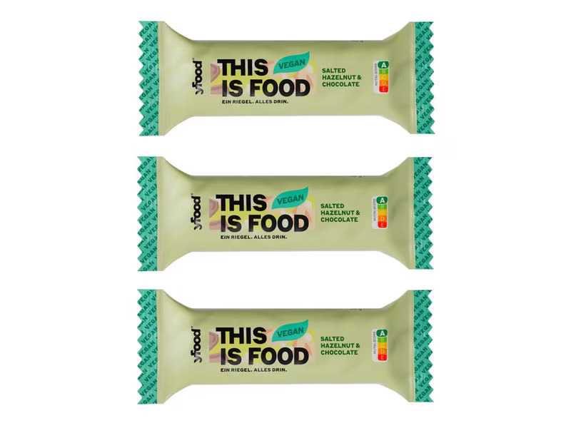YFOOD Protein Riegel vegan Salted Hazelnut &amp; Chocolate 3 x 60 g