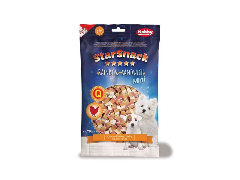 Nobby Leckerli StarSnack MINI Rainbow Sandwich, 70 g