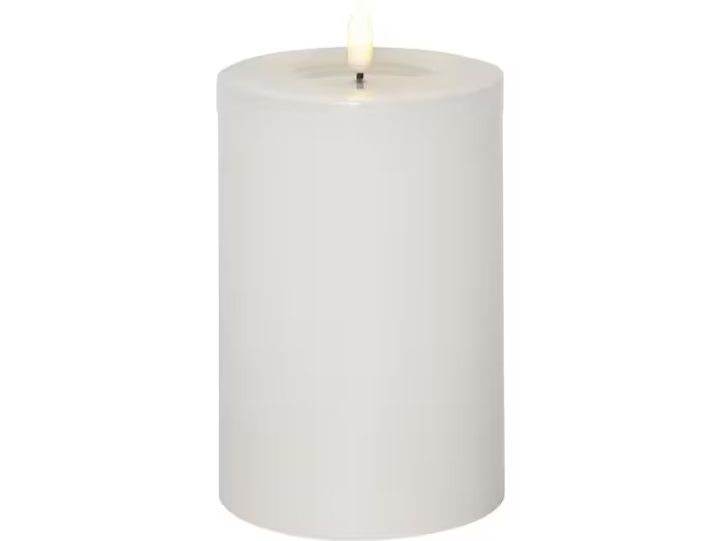 Star Trading LED-Kerze Pillar Flow Big, 17.5 cm, Weiss