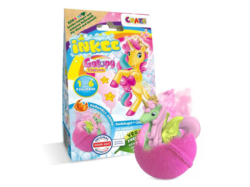 Craze Badespass Inkee Überraschungsbadekugel Galupy Unicorn