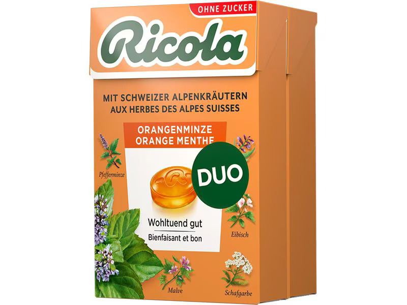 Ricola Bonbons Orangen-Minze 2 x 50 g