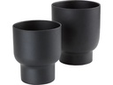 House Nordic Blumentopf Fulda 2 Stück, Schwarz