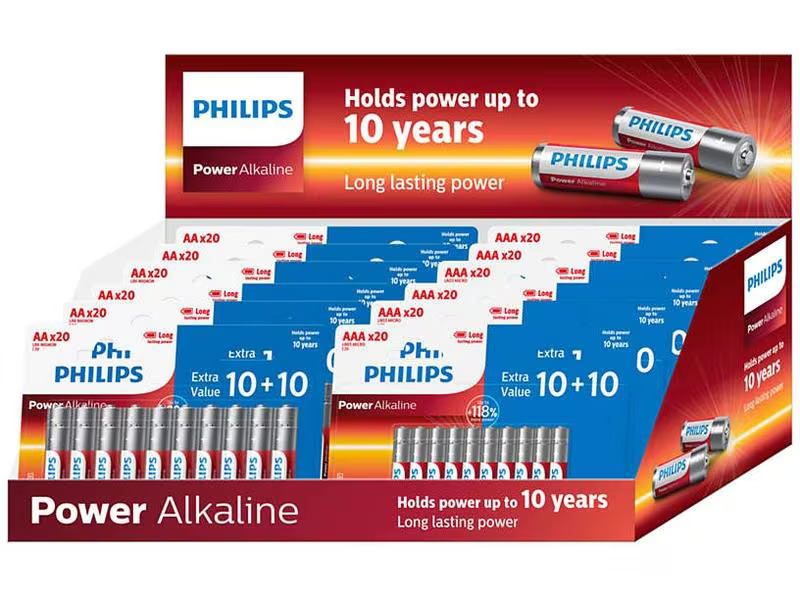 Philips Batterie Alkaline Pack 120 x AA, 120 x AAA