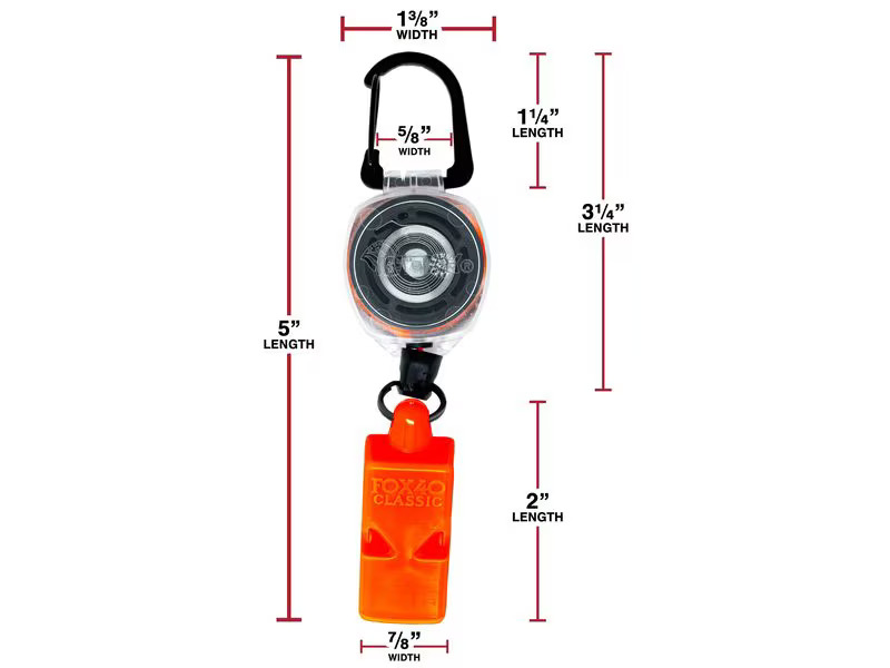 KEY-BAK Schlüsselanhänger WHISTLE SAFE Orange