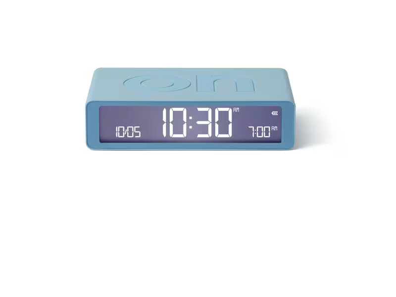 Lexon Digitalwecker Flip Classic Hellblau