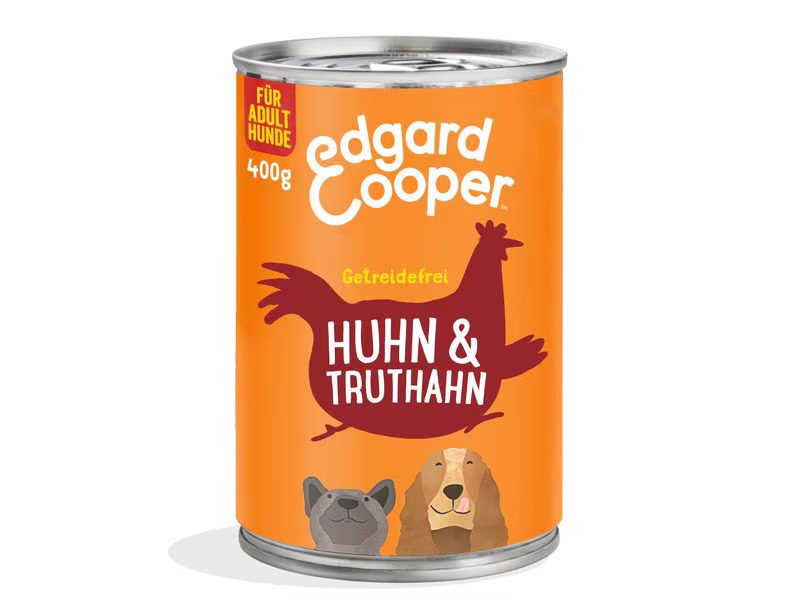 Edgard &amp; Cooper Nassfutter Adult Huhn + Truthahn, 6 x 400 g
