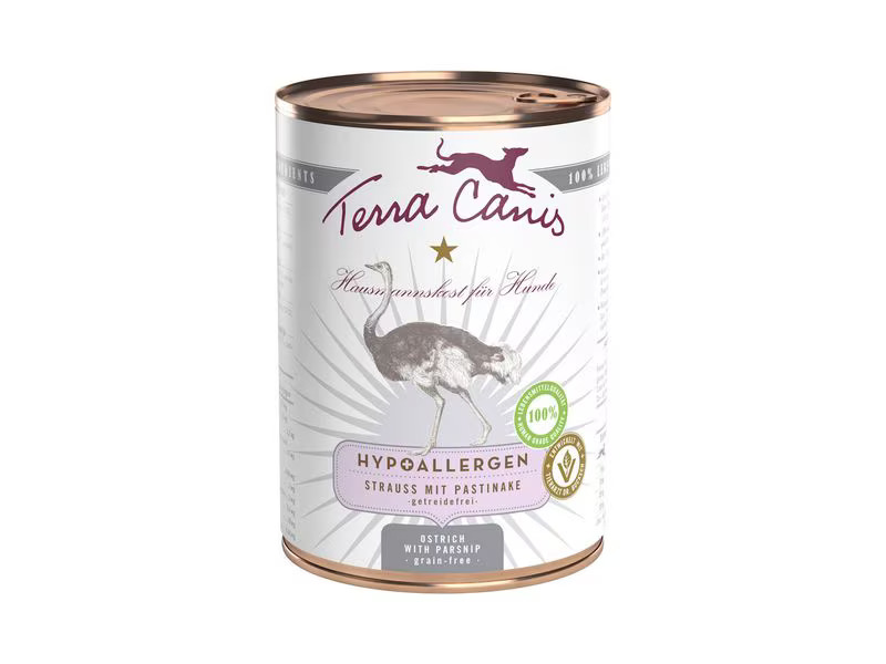 Terra Canis Nassfutter Hypoallergen Strauss, 400 g