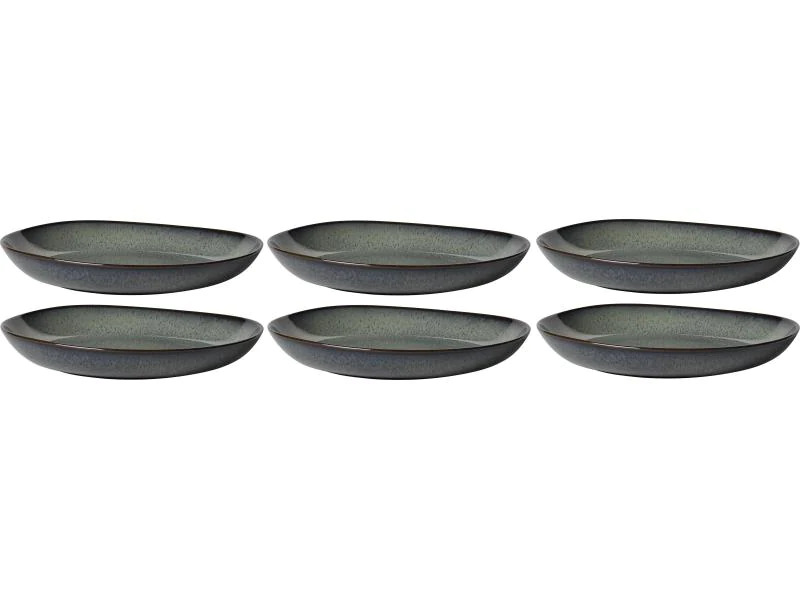 Villeroy &amp; Boch Suppen- &amp; Pastateller Lave Ø 28 cm, 6 Stück, Grau