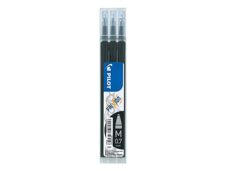 Pilot Patrone Frixion Refill 3 Stück, Schwarz, 0.7 mm