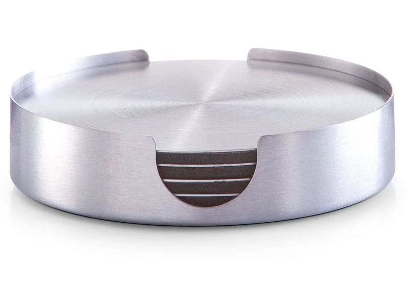 Zeller Present Glasuntersetzer 7-teilig, Edelstahl