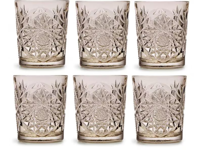 onis Gin Glas Hobstar 350 ml, 6 Stück, Taupe