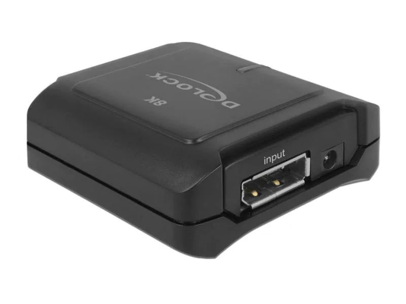 Delock DisplayPort 1.4 Repeater 8K 30 Hz Kaskadierbar, schwarz