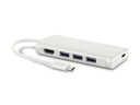 LMP Multiadapter USB Type-C – HDMI, USB 3.0, USB -C Silber