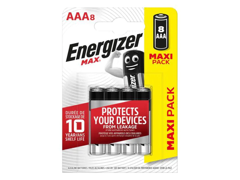 Energizer Batterie MAX AAA LR03  8 Stück