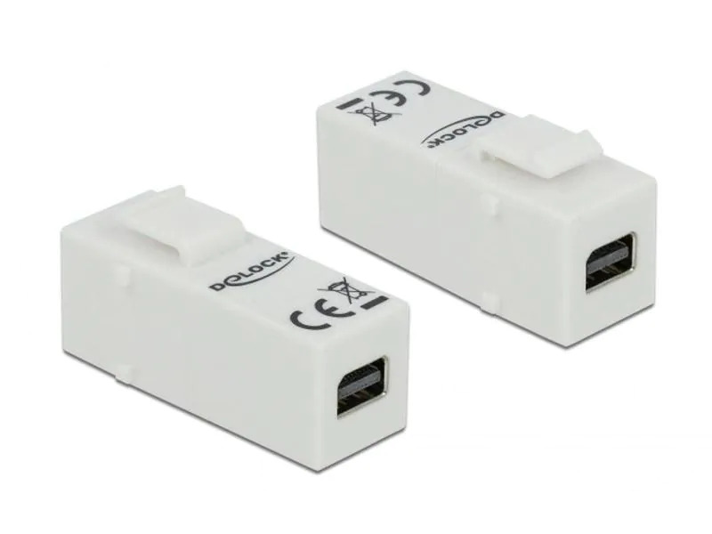 Delock Keystone-Modul Mini-Displayport – Mini-Displayport weiss