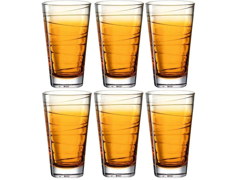 Leonardo Trinkglas Vario Struttura 280 ml, 6 Stück, Orange