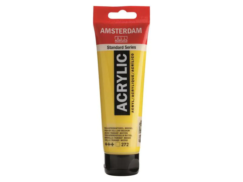 Amsterdam Acrylfarbe Standard 272 Gelb transparent, 120 ml