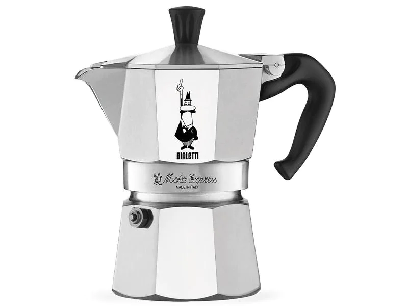 Bialetti Espressokocher Moka Express 3 Tassen, Silber