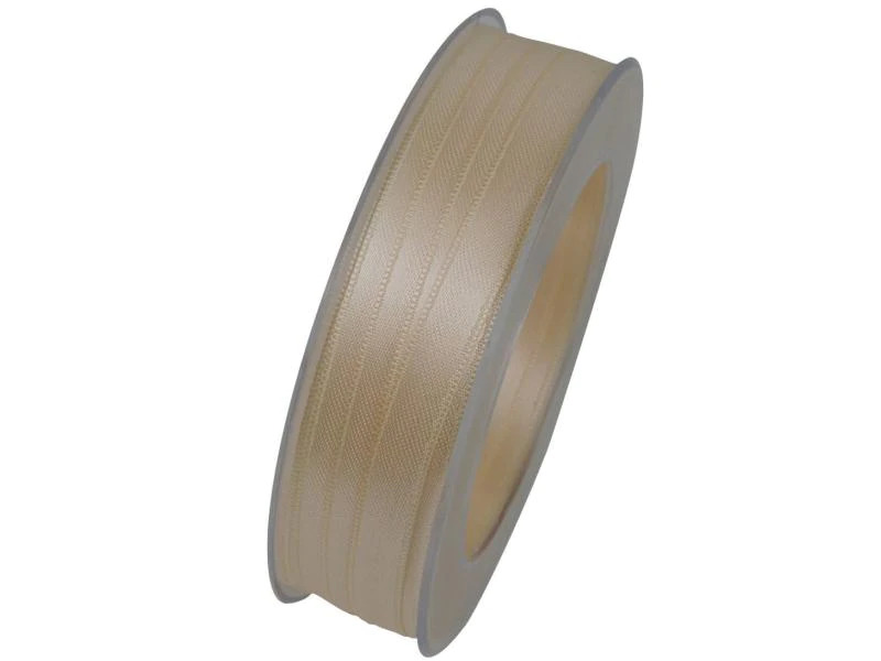 GOLDINA Satinband 10 mm x 25 m, Beige, 1 Stück