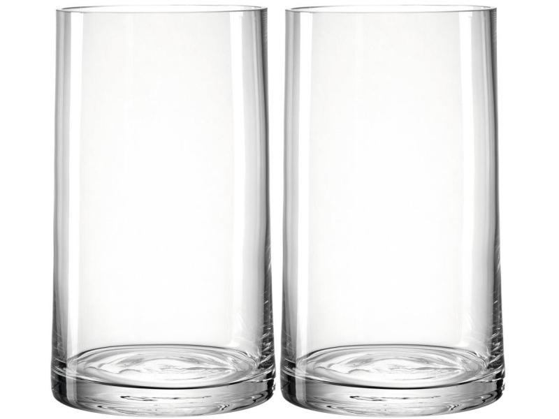 Leonardo Vase Novara 26 cm 2 Stück, Transparent
