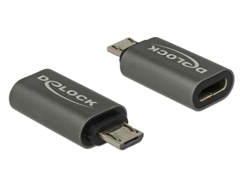 Delock USB 2.0 Adapter USB-C Buchse – MicroB-USB-Stecker