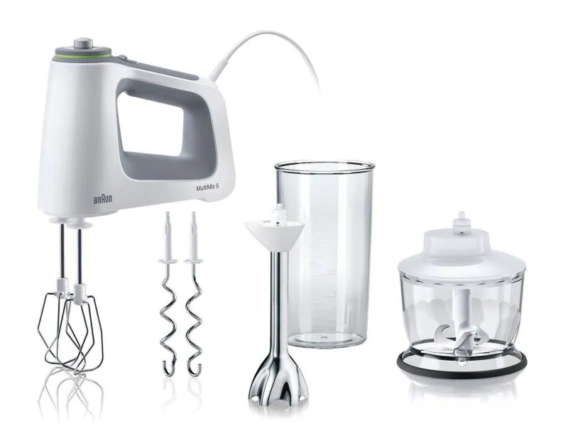 Braun Handmixer MultiMix 5 HM5137WH Weiss/Grau