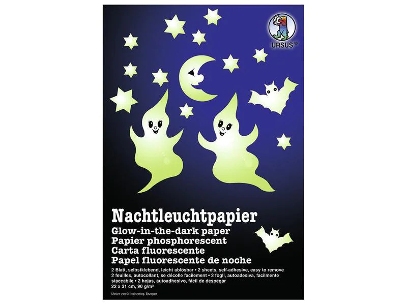 URSUS Nachtleuchtpapier Mehrfarbig