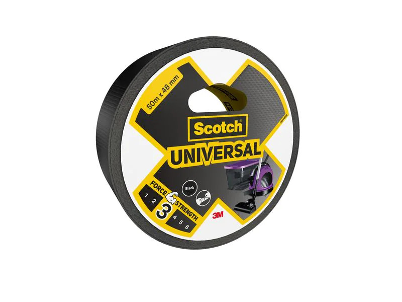 3M Klebeband Scotch Universal 48 mm x 50 m, Schwarz