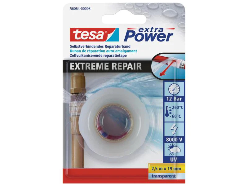 tesa Dichtungsband Extreme Repair 2.5 m x 19 mm Transparent