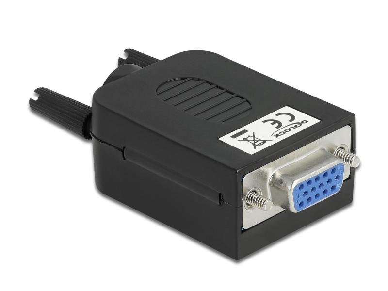 Delock Adapter VGA 10Pin Terminalblock Buchse mit Gehäuse