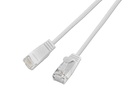 SLIM Slimpatchkabel RJ-45 - RJ-45, Cat 6, UTP, 0.15 m, Weiss