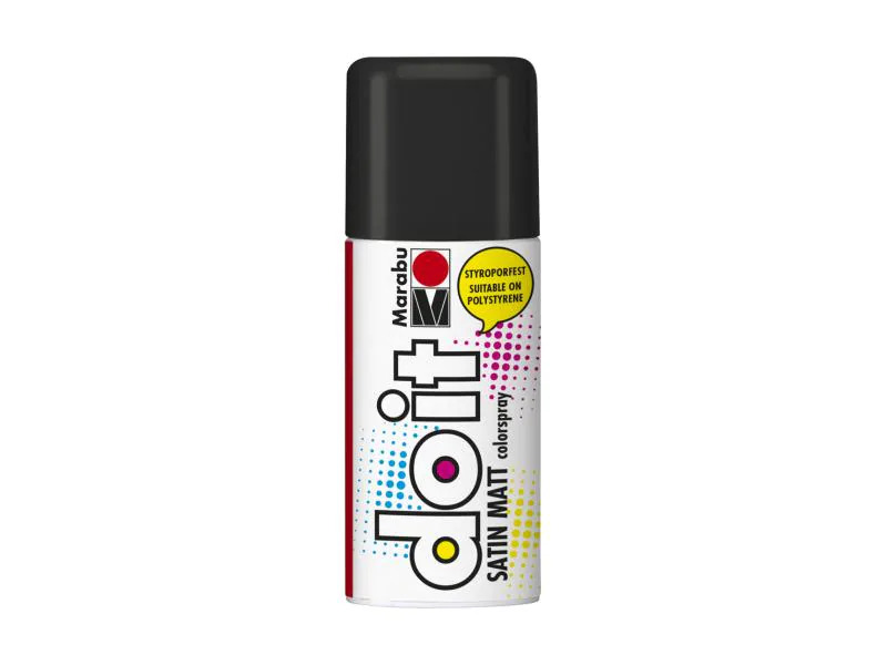 Marabu Sprühfarbe do it Satin 150 ml, Schwarz