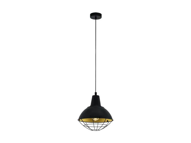 EGLO Leuchten Pendelleuchte CANNINGTON 1x E27 Schwarz