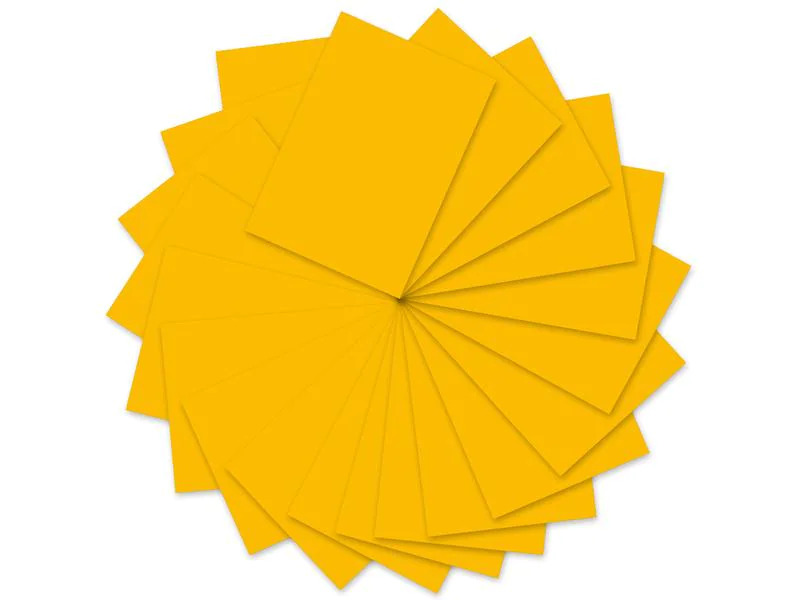 URSUS Tonzeichenpapier A4, 130 g/m², 100 Blatt, Maisgelb