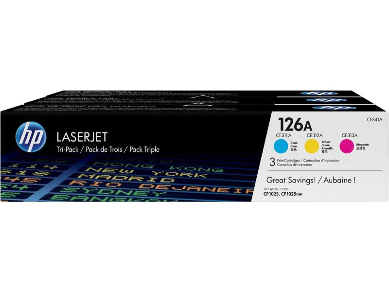 HP Toner Nr. 126A (CF341A) Cyan/Magenta/Yellow