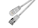 SLIM Slimpatchkabel RJ-45 - RJ-45, Cat 6, U/FTP, 3 m, Grau