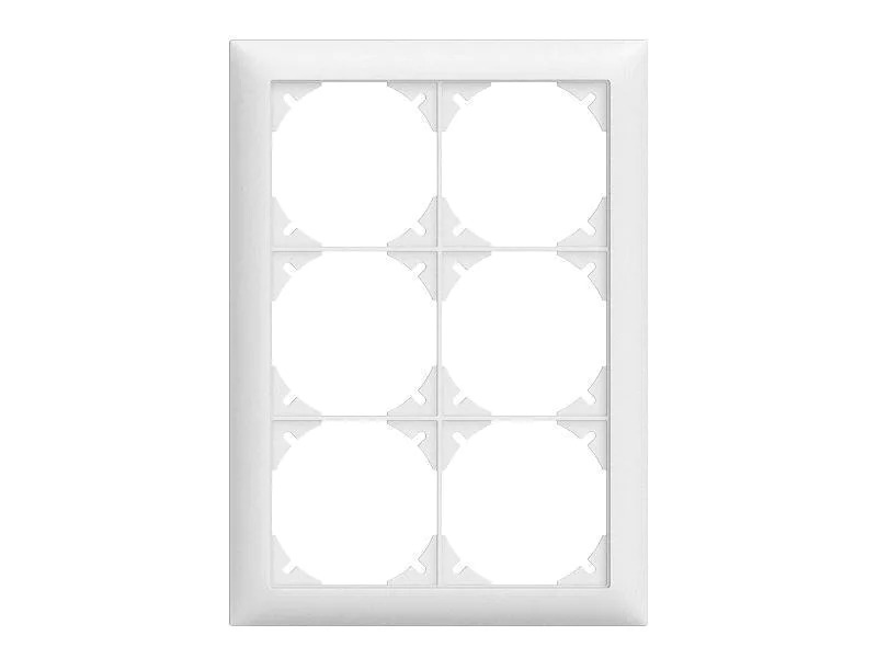 Feller EDIZIOdue Abdeckrahmen 2 x 3, weiss