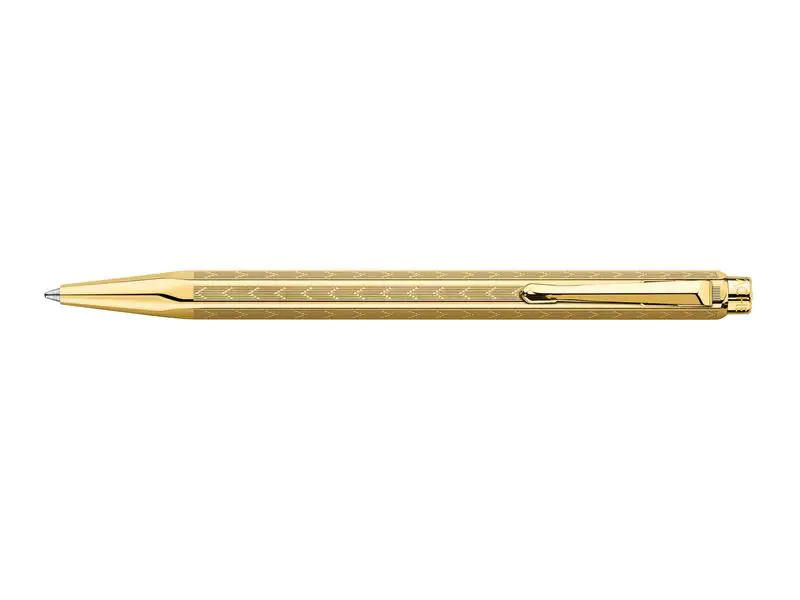 Caran d'Ache Kugelschreiber Ecridor Chevron Vergoldet