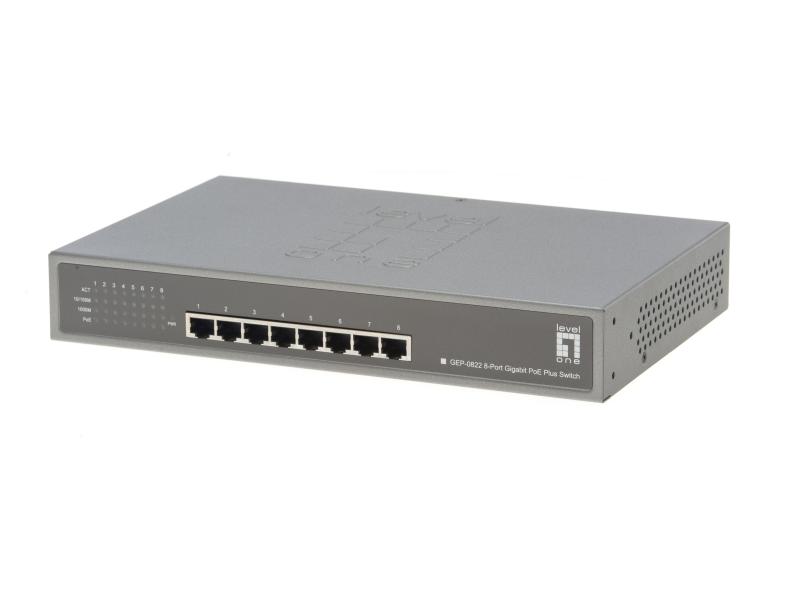 LevelOne PoE+ Switch GEP-0822 8 Port