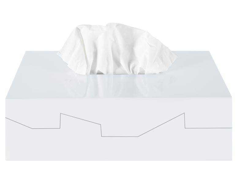spirella Kosmetiktuchbox Silhouette Weiss, Kunststoff