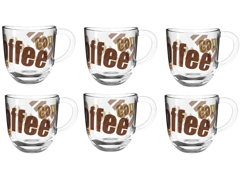 Leonardo Kaffeetasse Napoli mit Text 280 ml , Transparent