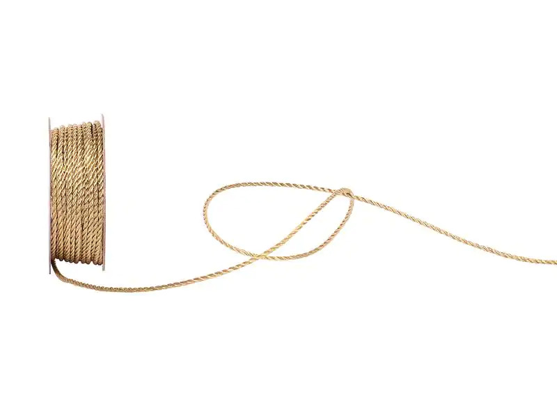 Spyk Kordelband Cubino Kordel 1.5 mm x 6 m, Gold